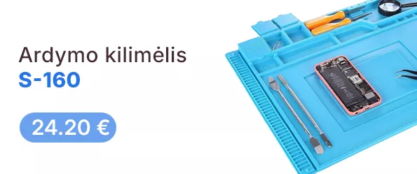 Magnetinis antistatinis ardymo ir karščiui atsparus kilimėlis S-160 (450x300mm)