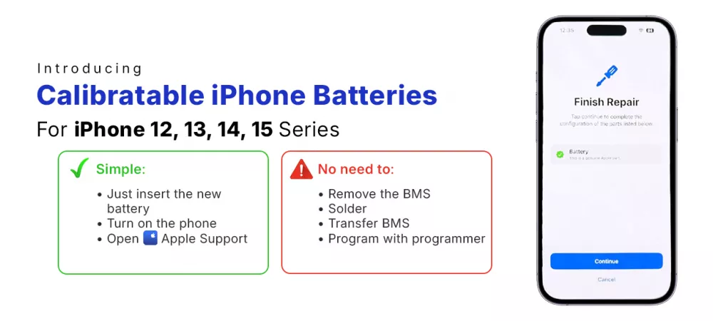 New! iPhone calibratable batteries available through Apple Support Repair